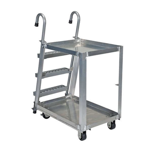Vestil Aluminum Stock Picker with Steel Ladder, 40 In. x 21-7/8 In. x 50-3/16 In., 660 lb Capacity SPA2-2236 - main